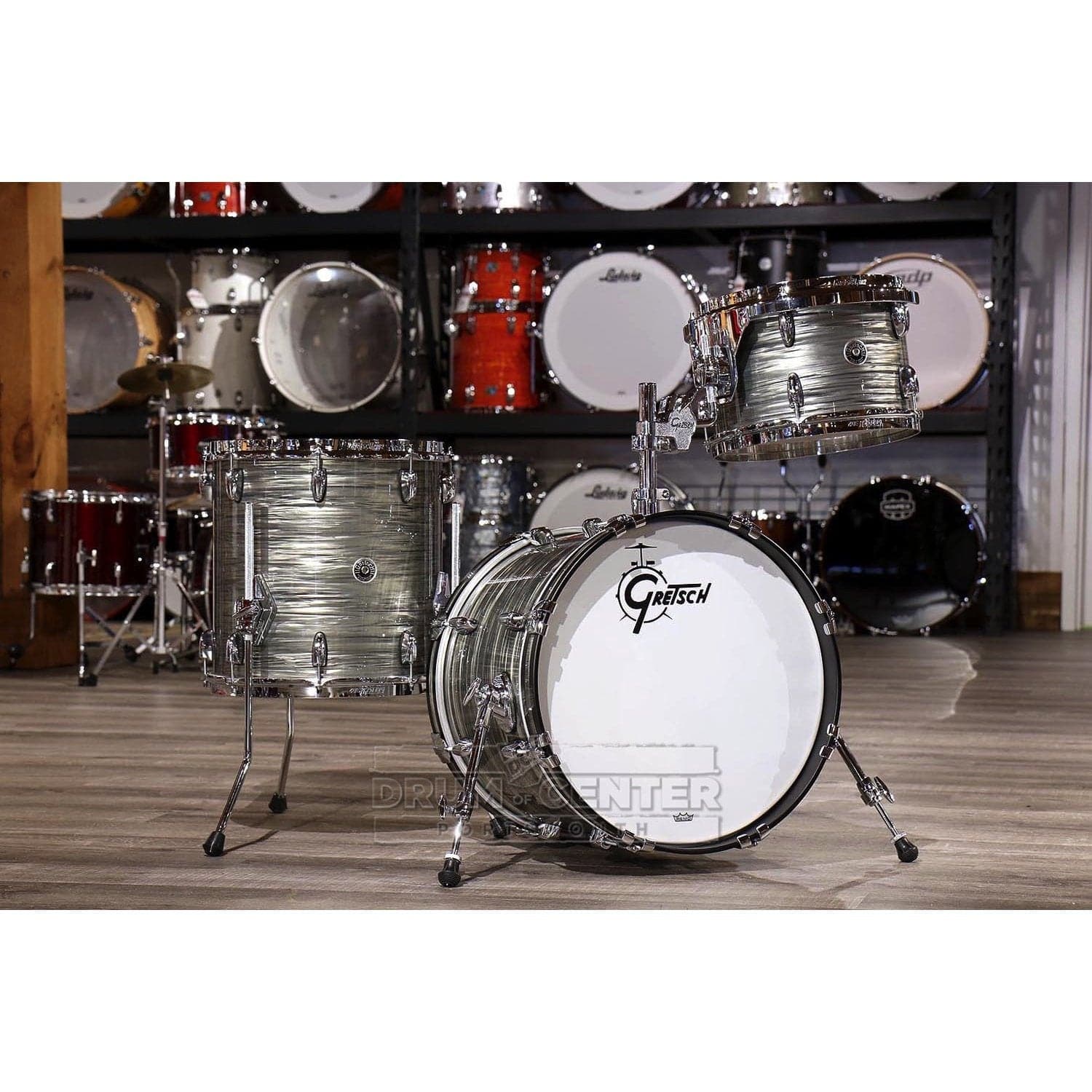 Gretsch Brooklyn 3pc Jazz Drum Set Grey Oyster