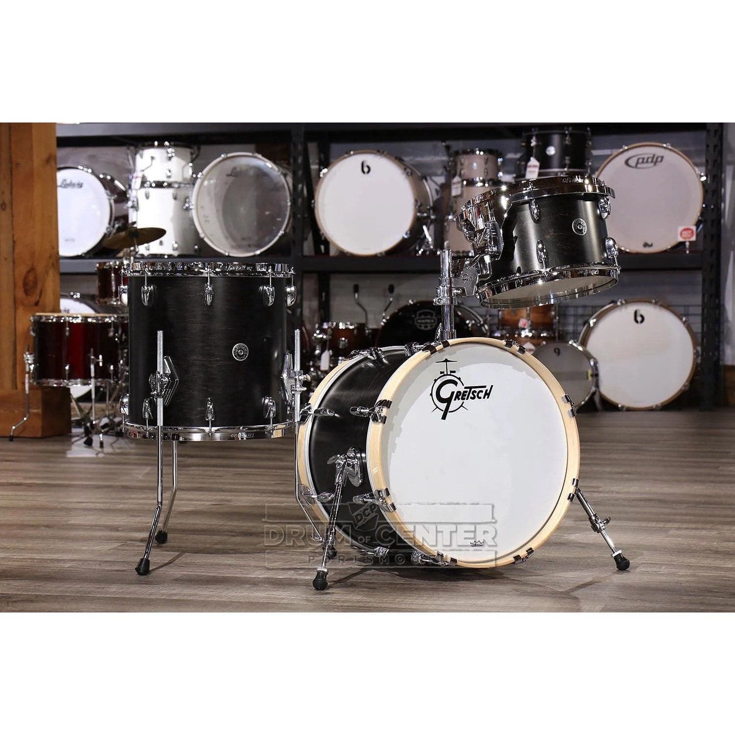Gretsch Brooklyn 3pc Jazz Drum Set Satin Dark Ebony