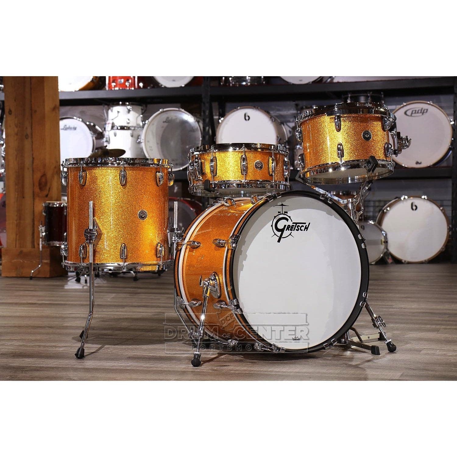 Gretsch Brooklyn 4pc Drum Set Gold Sparkle