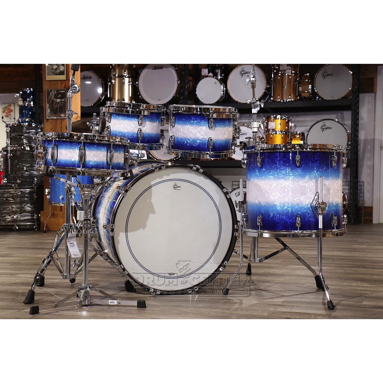 Gretsch Brooklyn 5pc Euro Drum Set Blue Burst Pearl