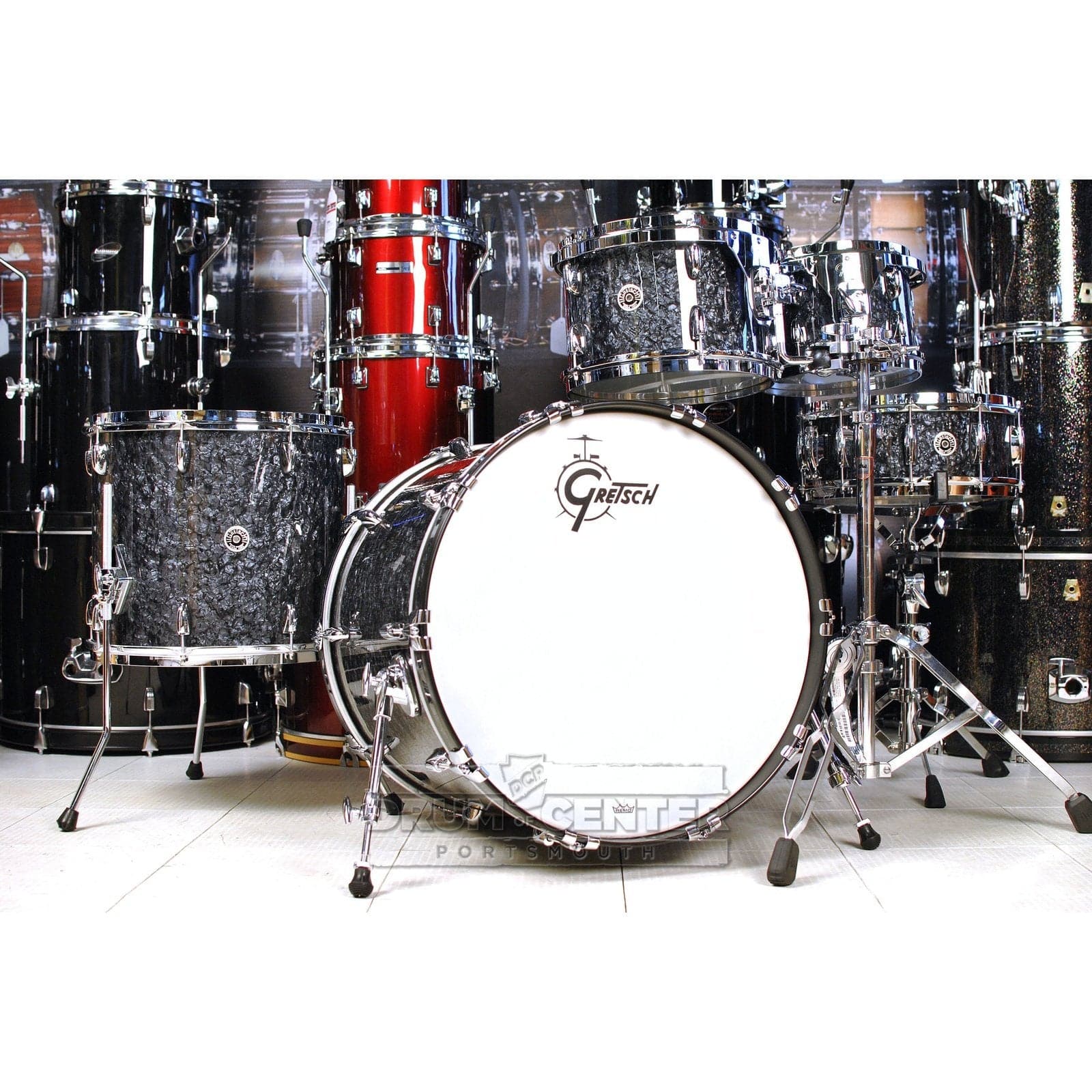 Gretsch Brooklyn 5pc Euro Drum Set Deep Black Marine Pearl