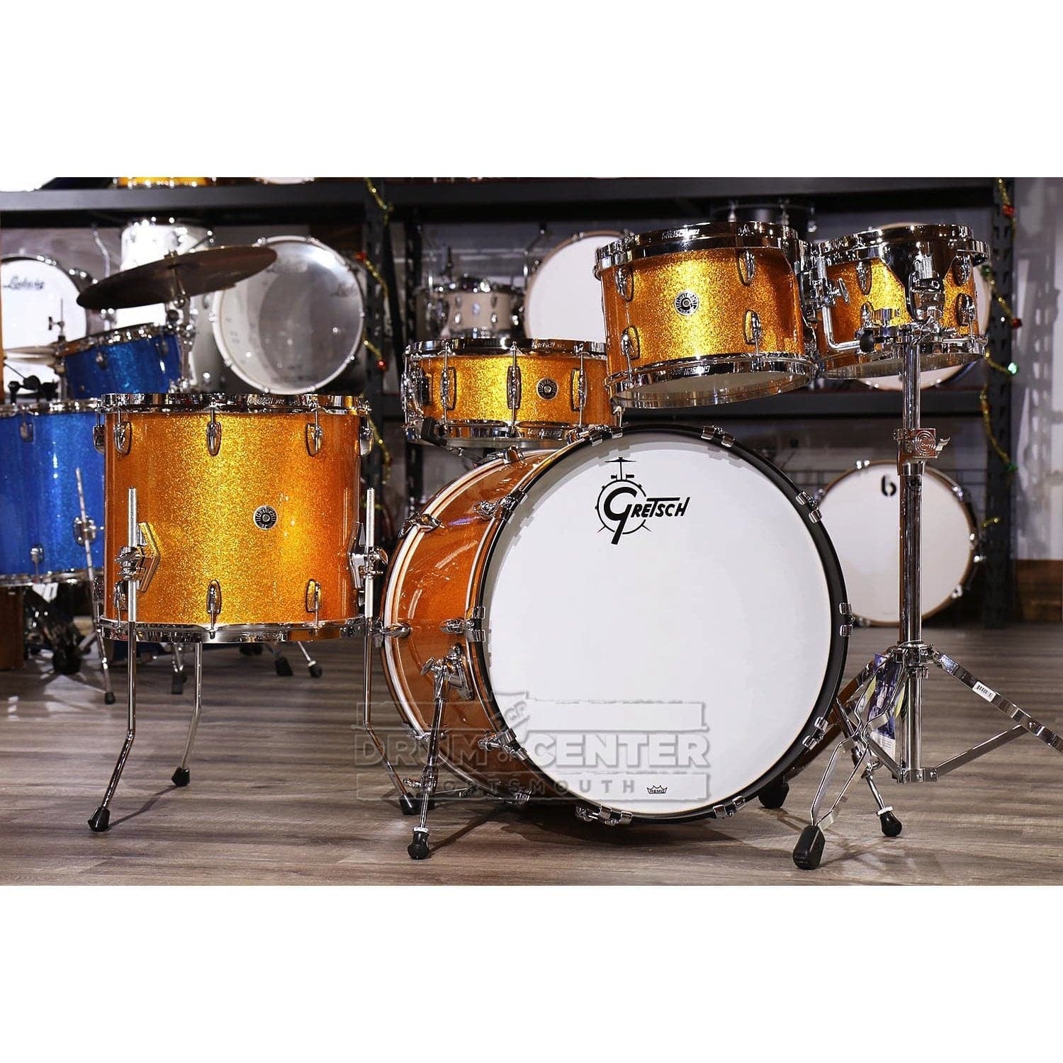 Gretsch Brooklyn 5pc Euro Drum Set Gold Sparkle