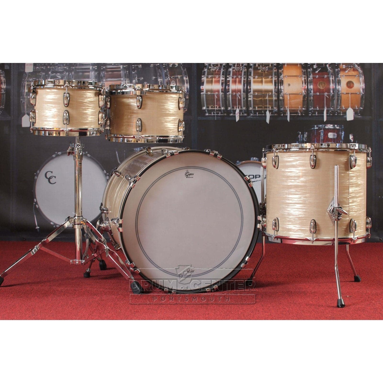 Gretsch Brooklyn 4pc Euro Drum Set Creme Oyster