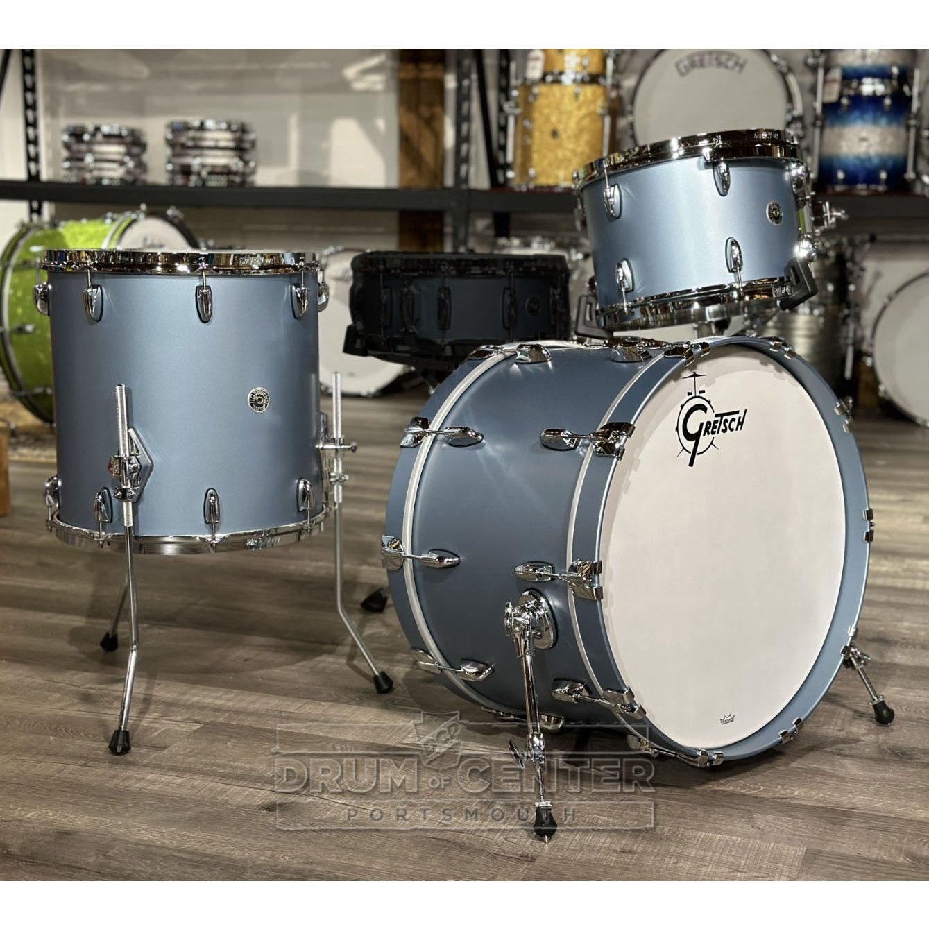 Gretsch Brooklyn 3pc Classic Drum Set Satin Ice Blue Metallic
