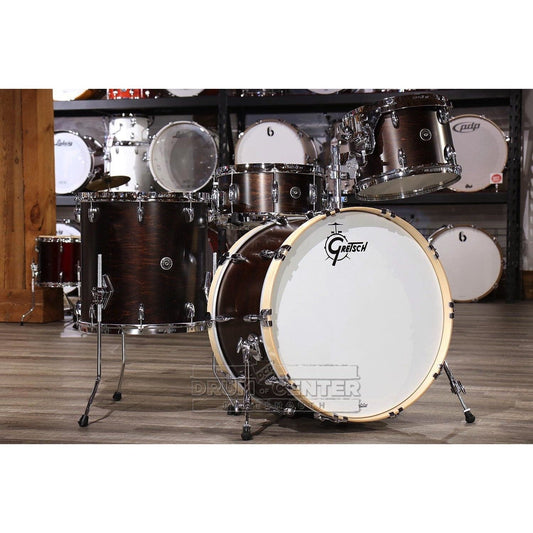 Gretsch Brooklyn 4pc Drum Set 24/13/16/14 Satin Antique Maple w/Mount