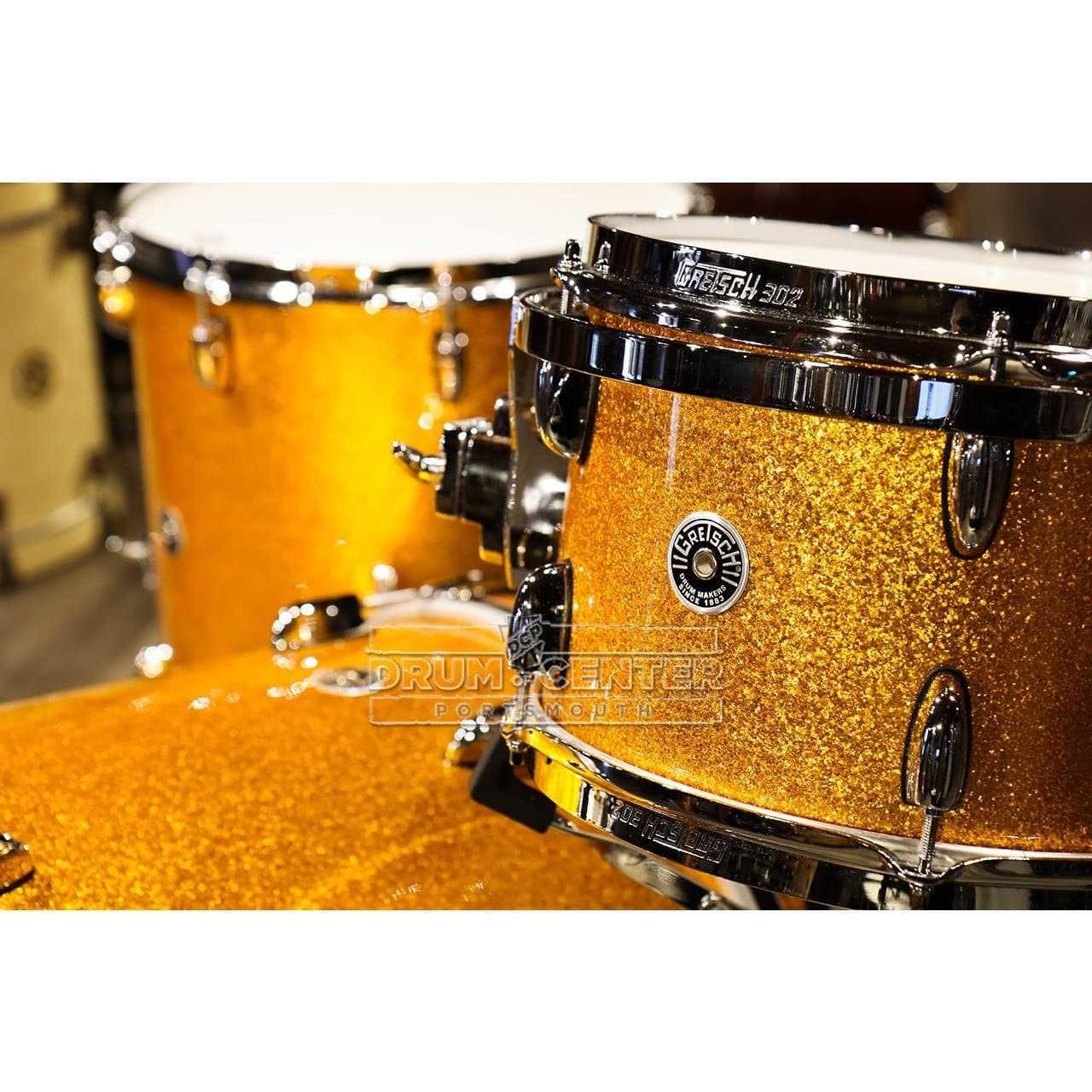 Gretsch Brooklyn 3pc Classic Drum Set Gold Sparkle DCP