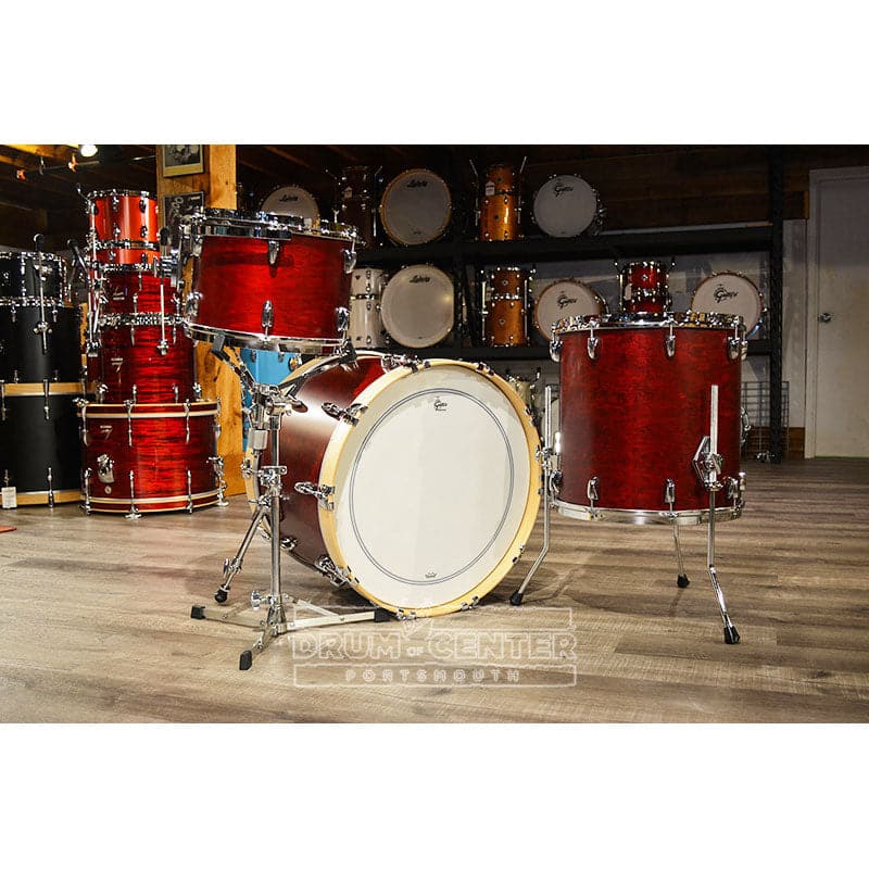 Gretsch Brooklyn 3pc Classic Drum Set Satin Cherry Red