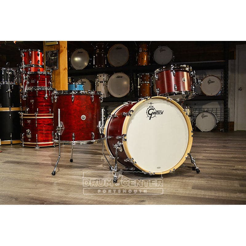 Gretsch Brooklyn 3pc Classic Drum Set Satin Cherry Red