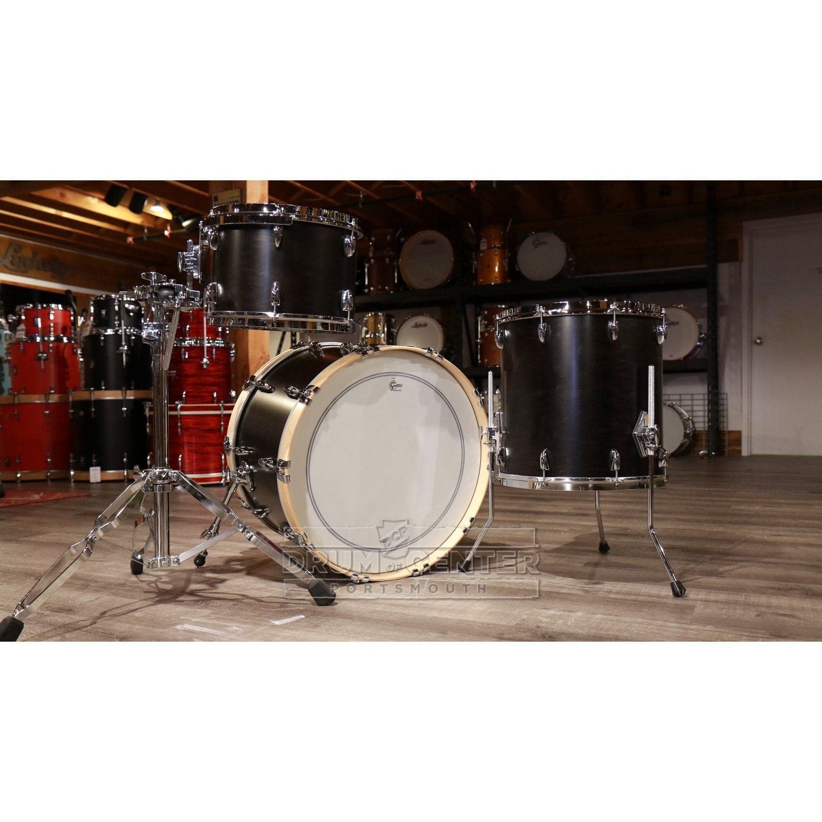 Gretsch Brooklyn 3pc Classic Drum Set Satin Dark Ebony