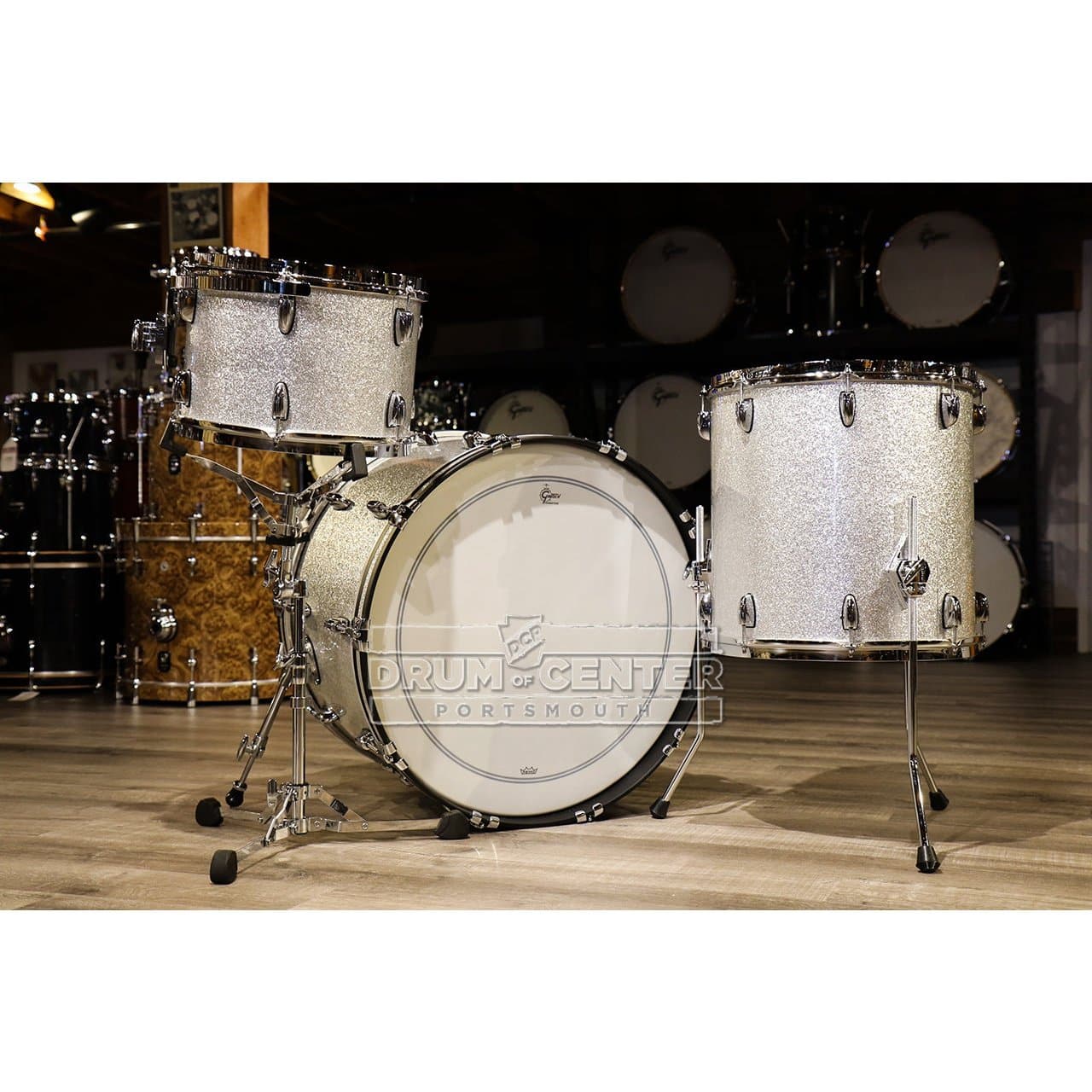 Gretsch Brooklyn 3pc Classic Drum Set Silver Sparkle