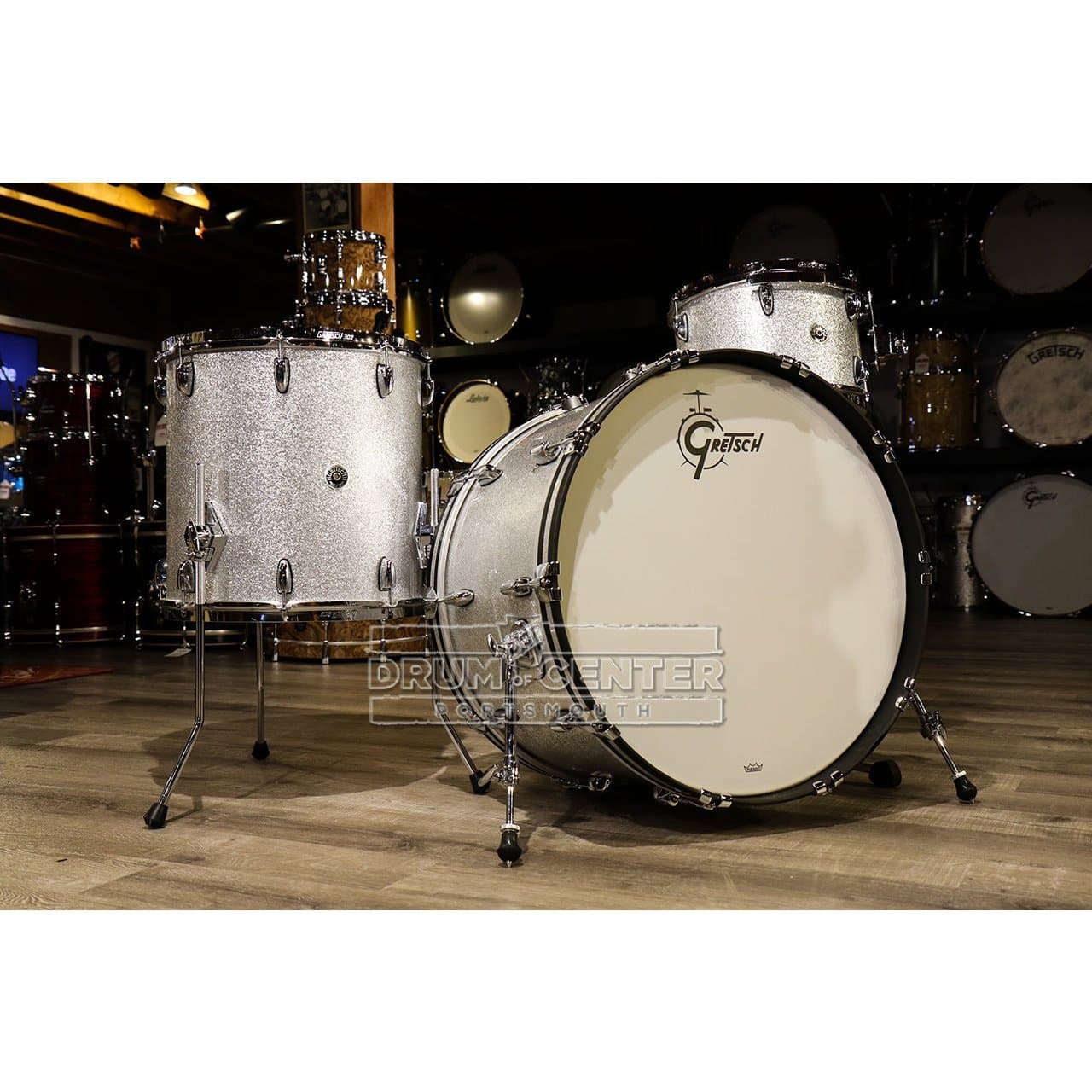 Gretsch Brooklyn 3pc Classic Drum Set Silver Sparkle
