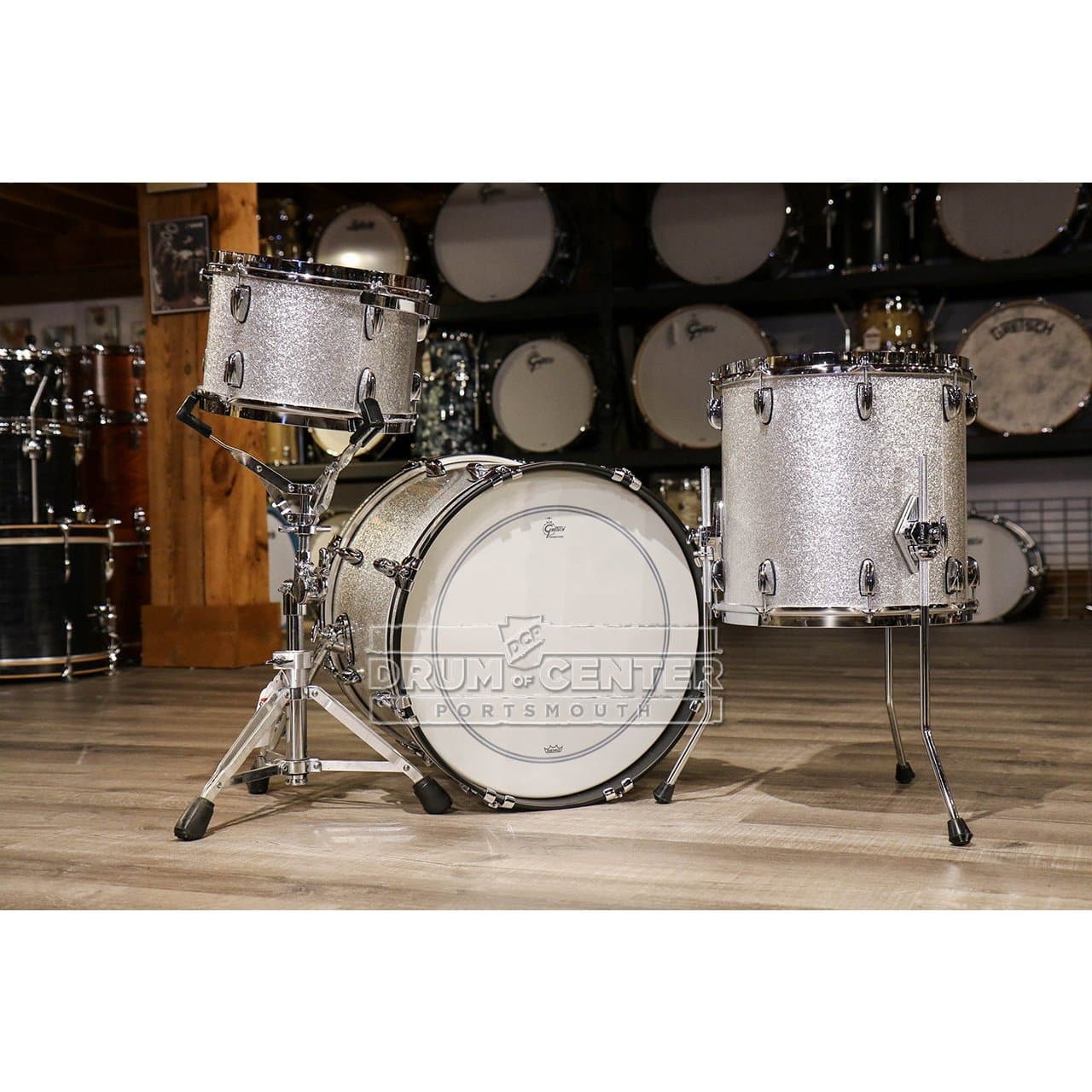 Gretsch Brooklyn 3pc Drum Set Silver Sparkle