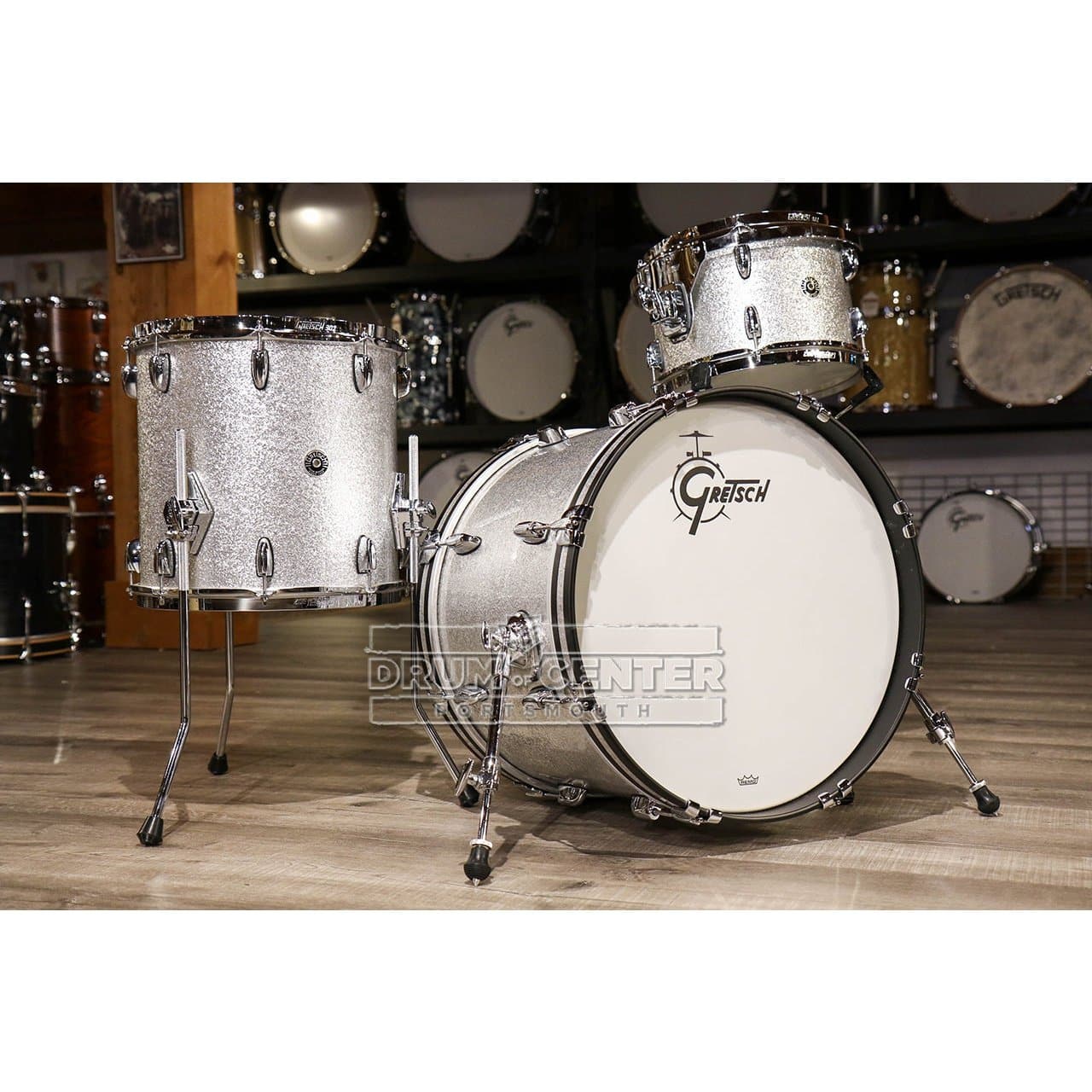 Gretsch Brooklyn 3pc Drum Set Silver Sparkle