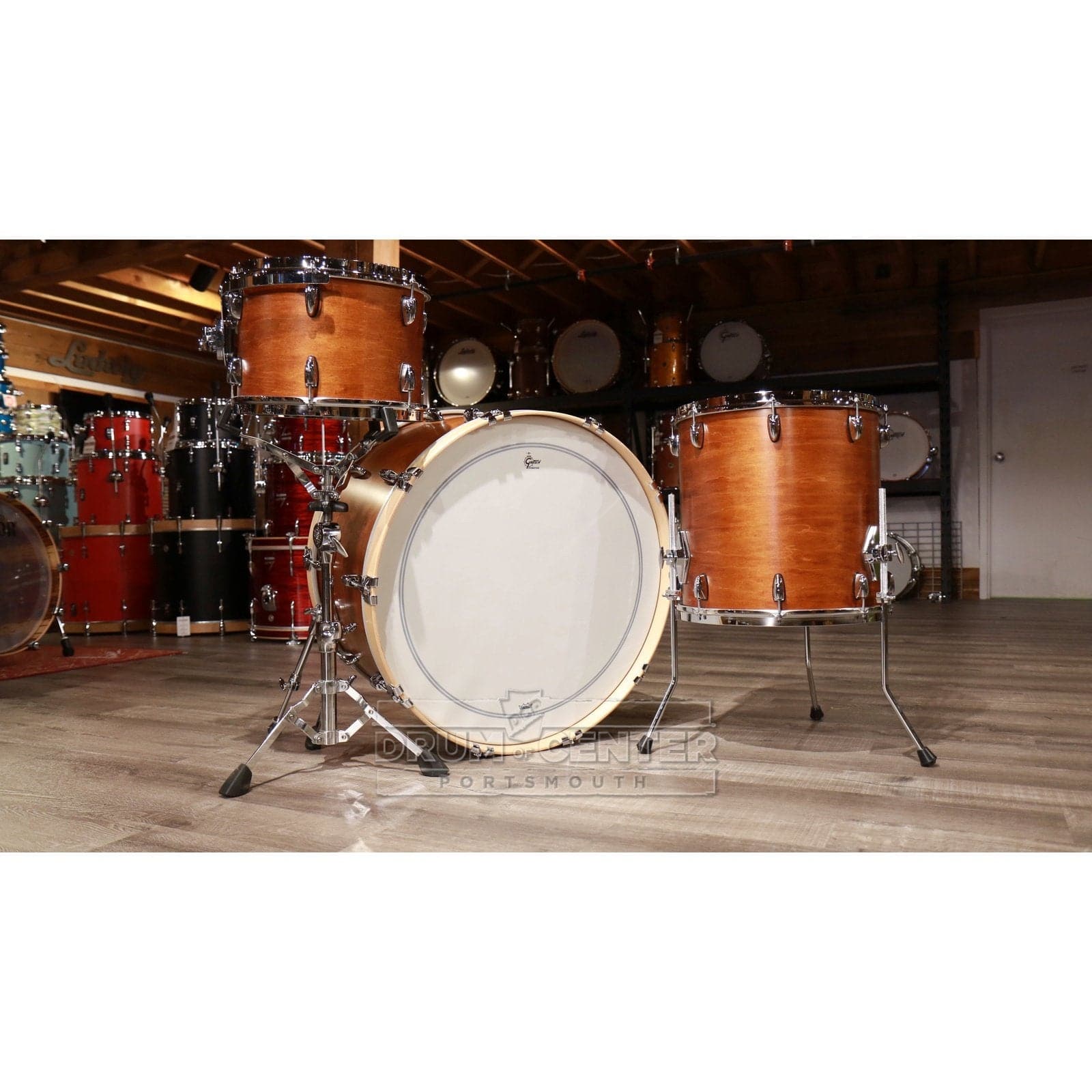 Gretsch Brooklyn 3pc Drum Set w/26BD Satin Mahogany