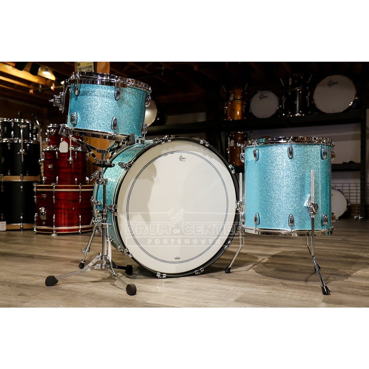 Gretsch Brooklyn 3pc Drum Set w/26BD Turquoise Sparkle - DCP Exclusive!