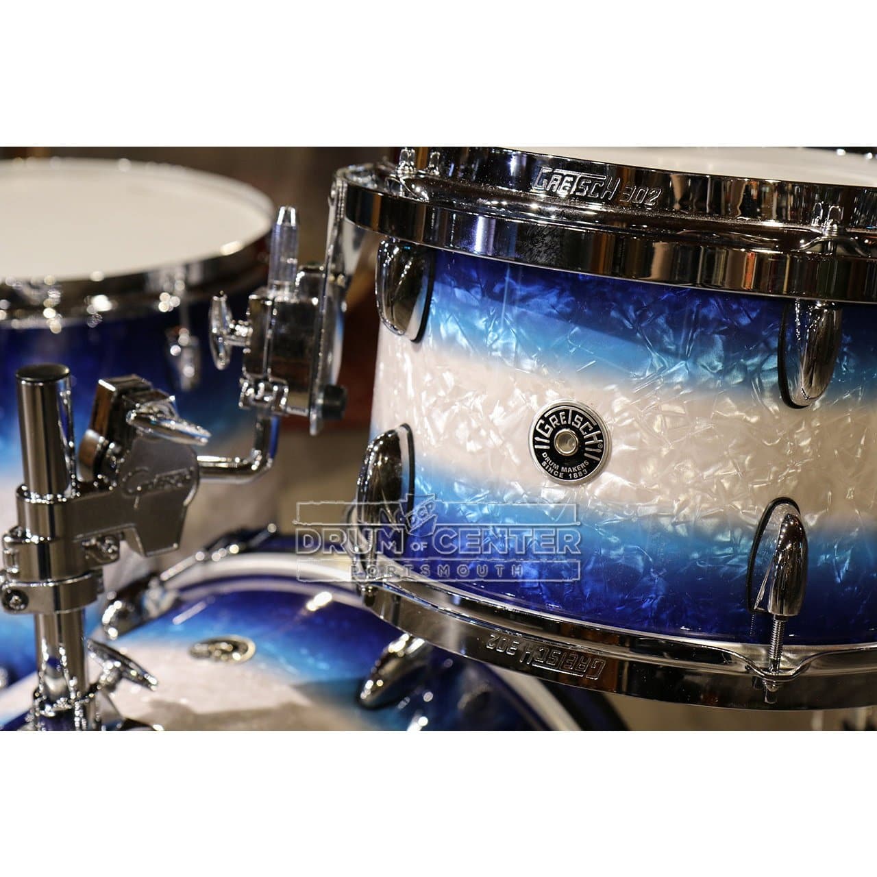 Gretsch Brooklyn 3pc Jazz Drum Set Blue Burst Pearl