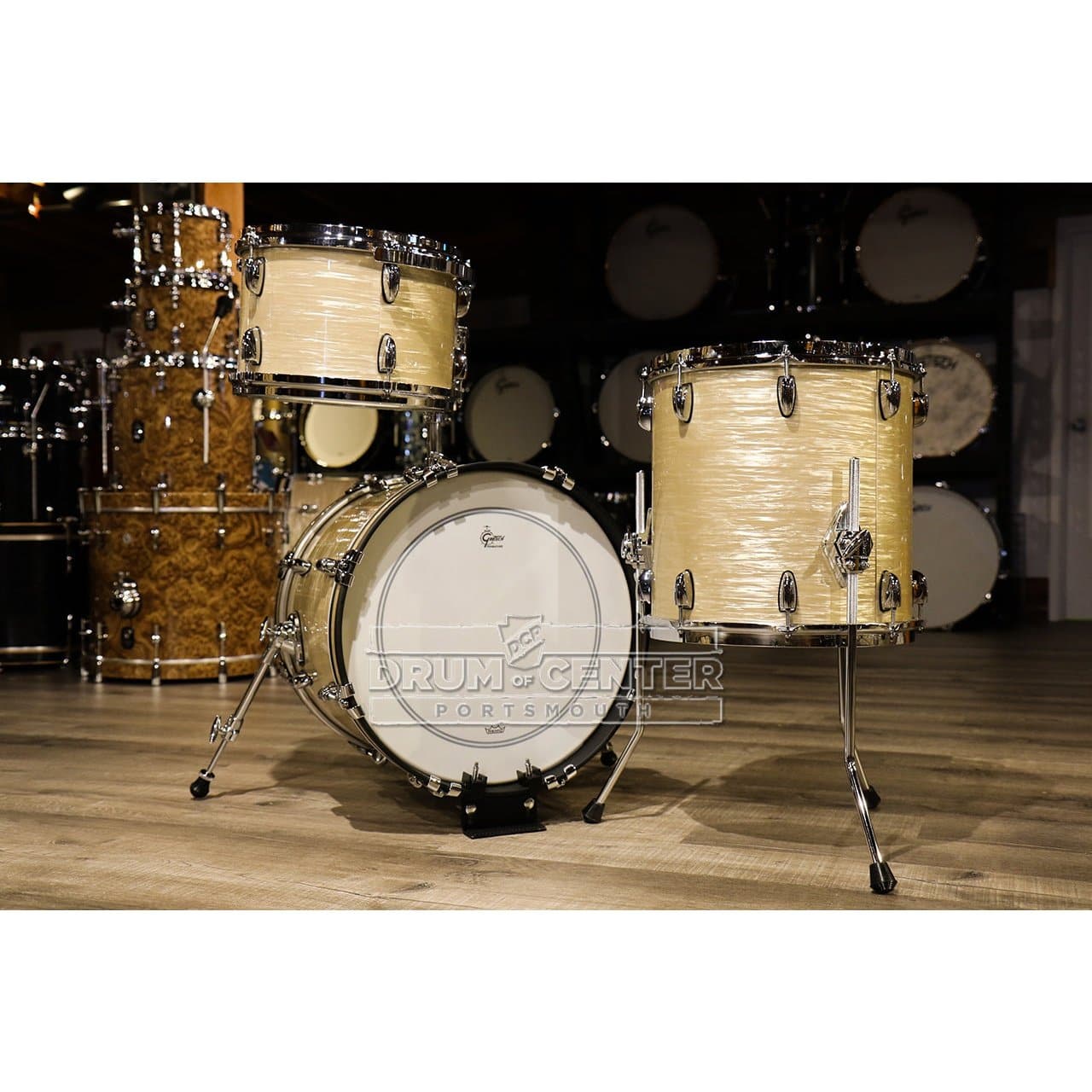 Gretsch Brooklyn 3pc Jazz Drum Set Creme Oyster