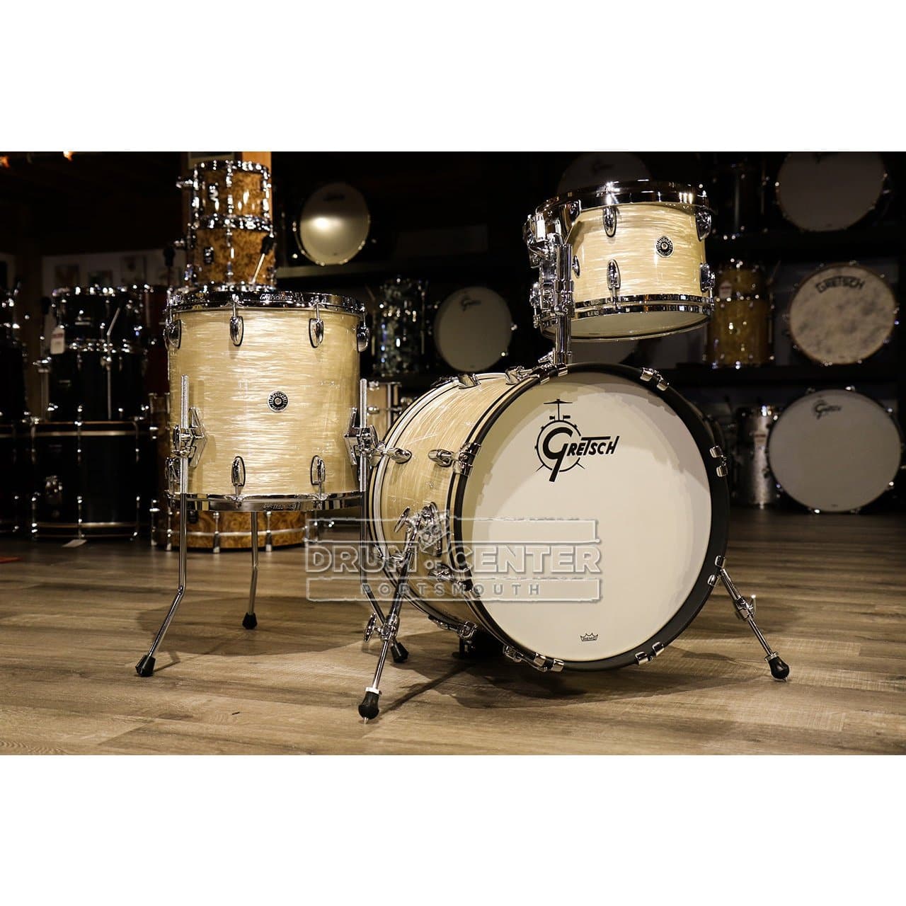 Gretsch Brooklyn 3pc Jazz Drum Set Creme Oyster
