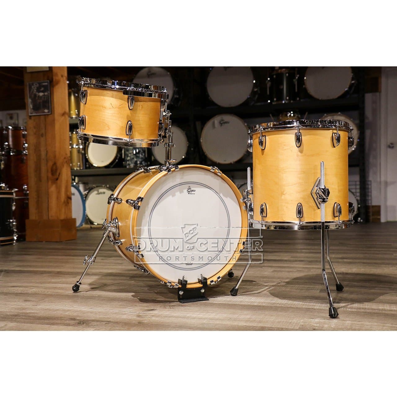 Gretsch Brooklyn 3pc Jazz Drum Set Satin Natural