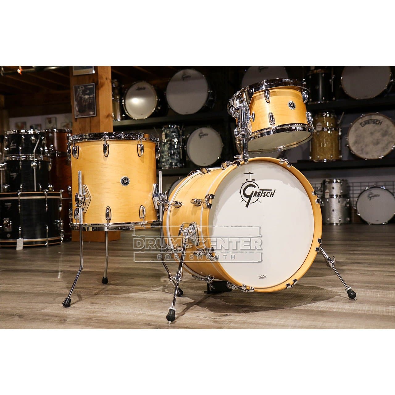 Gretsch Brooklyn 3pc Jazz Drum Set Satin Natural