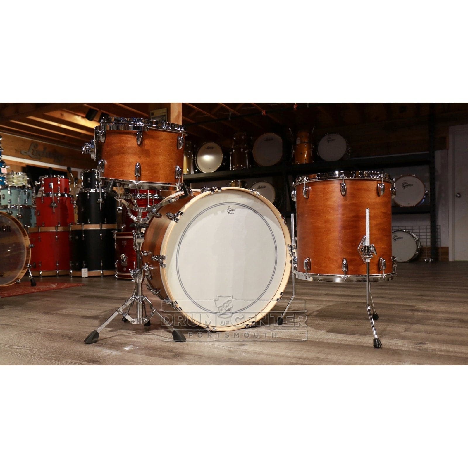 Gretsch Brooklyn 3pc Rock Drum Set Satin Mahogany