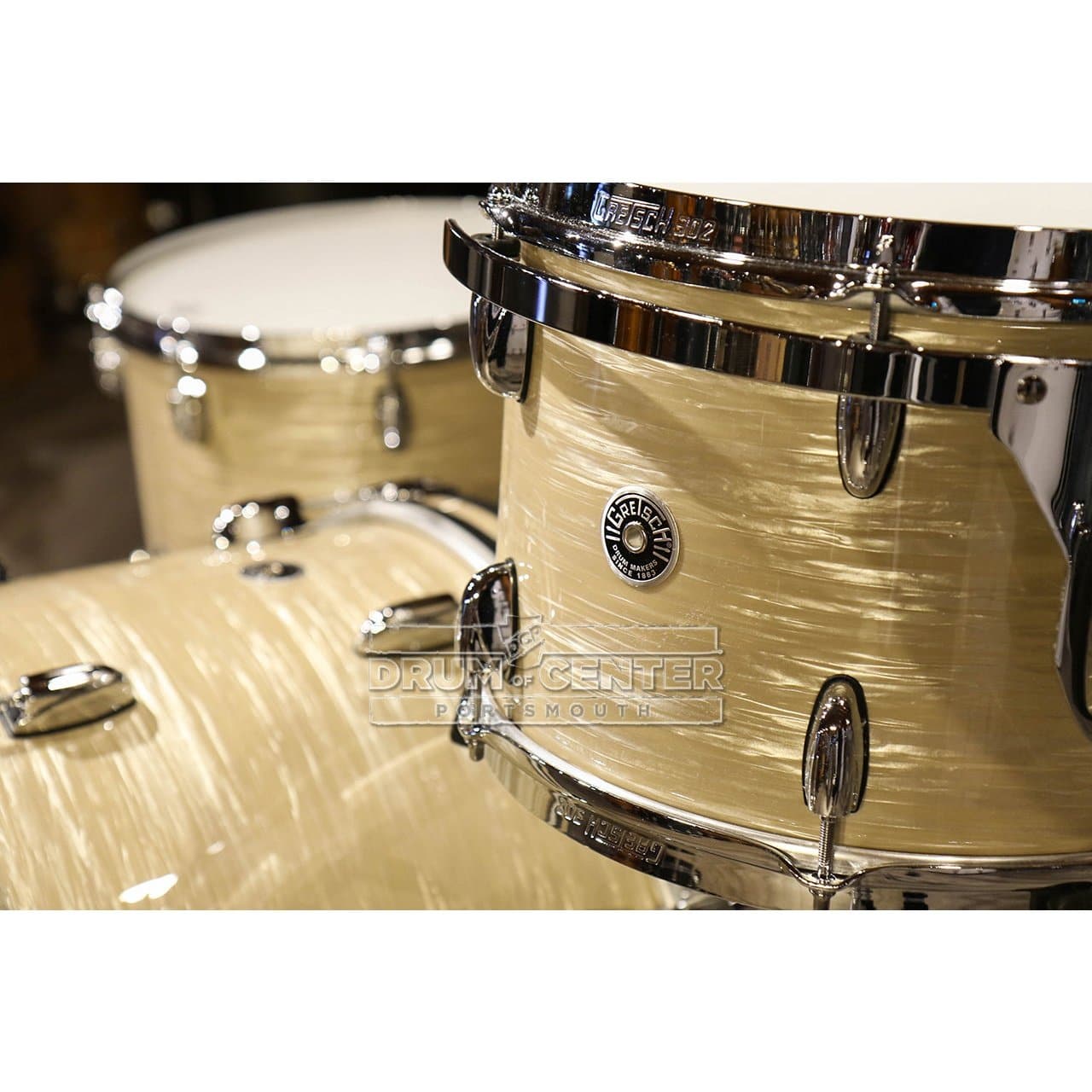 Gretsch Brooklyn 3pc Rock Drum Set Creme Oyster