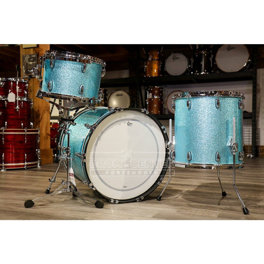 Gretsch Brooklyn 3pc Rock Drum Set Turquoise Sparkle - DCP Exclusive!