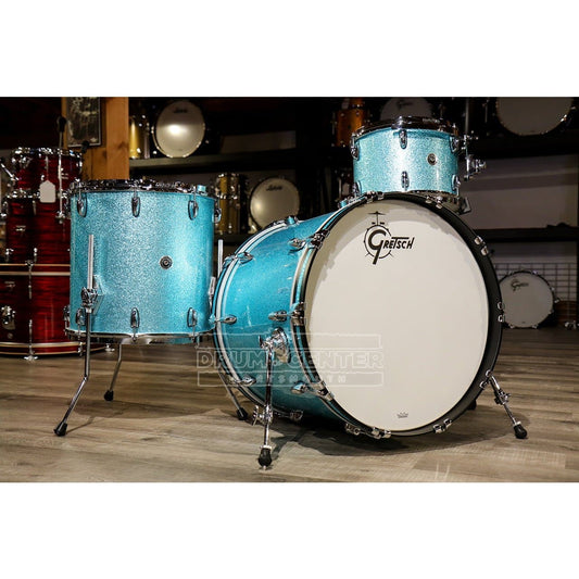 Gretsch Brooklyn 3pc Rock Drum Set Turquoise Sparkle - DCP Exclusive!