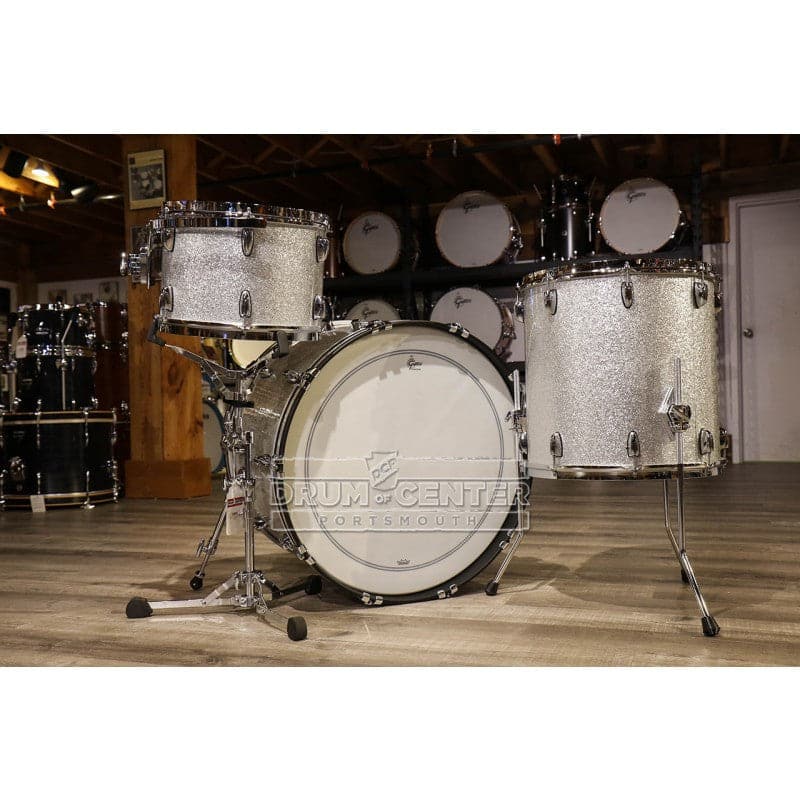 Gretsch Brooklyn 3pc Drum Set w/26BD Silver Sparkle