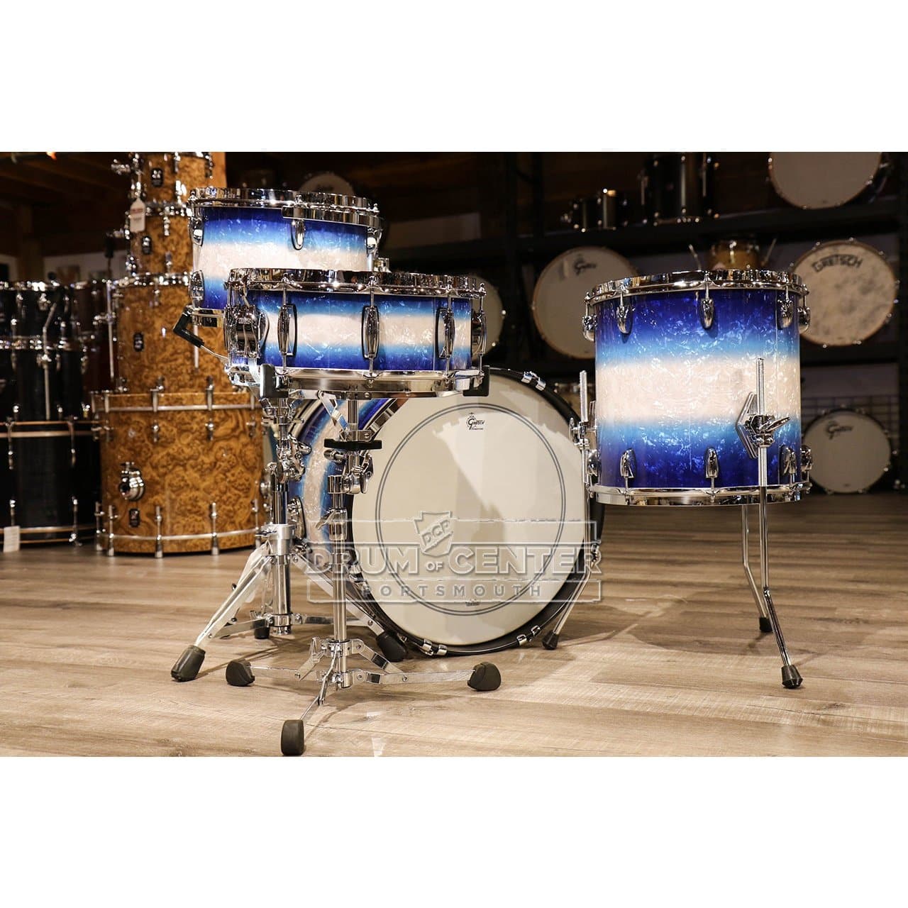 Gretsch Brooklyn 4pc Drum Set Blue Burst Pearl