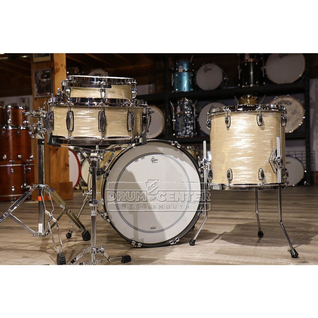 Gretsch Brooklyn 4pc Drum Set Creme Oyster
