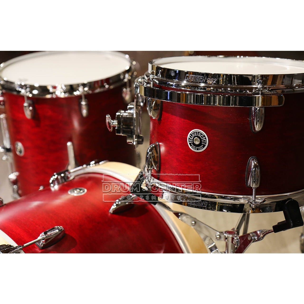 Gretsch Brooklyn 4pc Drum Set Satin Cherry Red