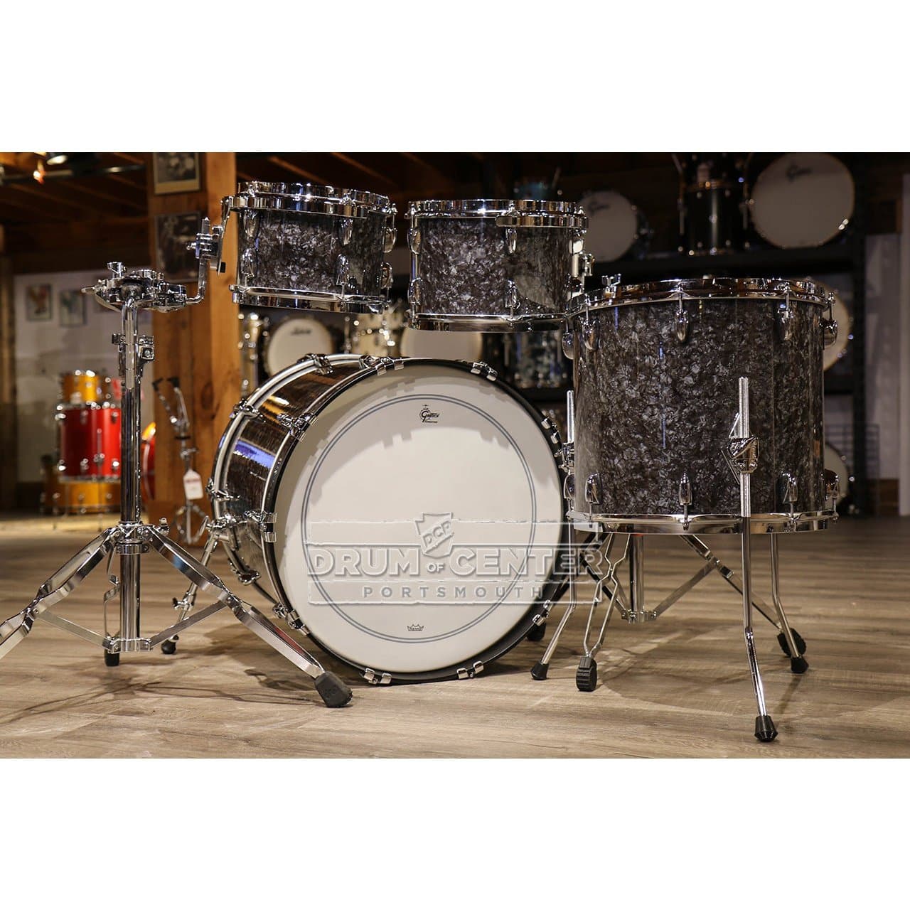 Gretsch Brooklyn 4pc Euro Drum Set Deep Black Marine Pearl
