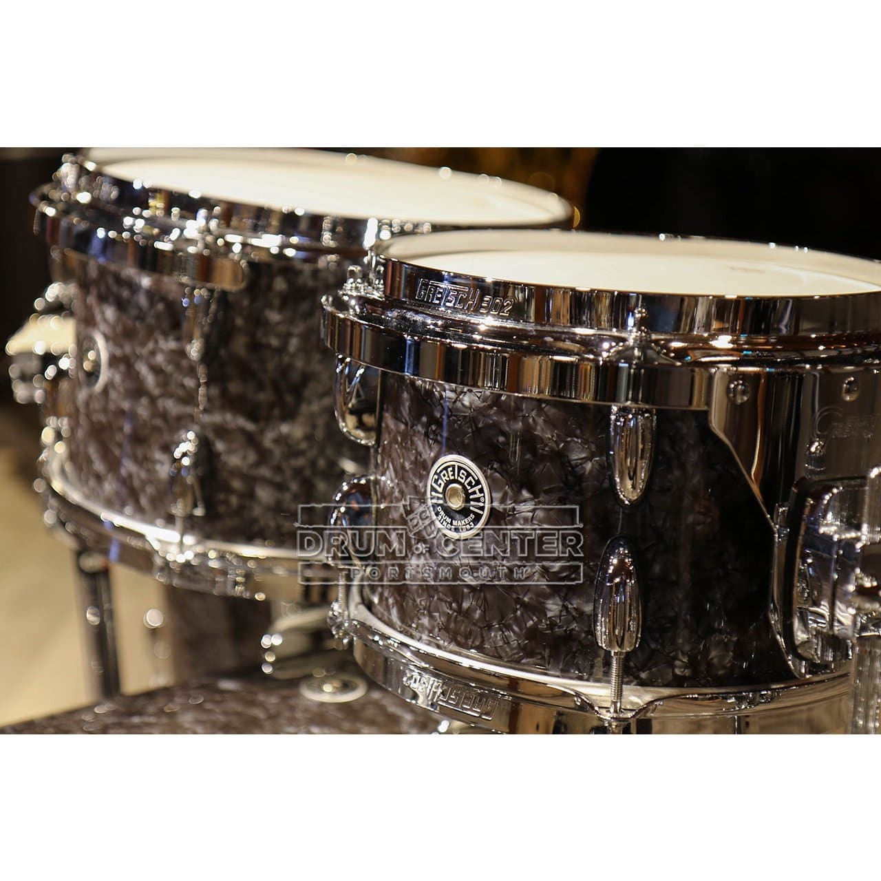 Gretsch Brooklyn 4pc Euro Drum Set Deep Black Marine Pearl