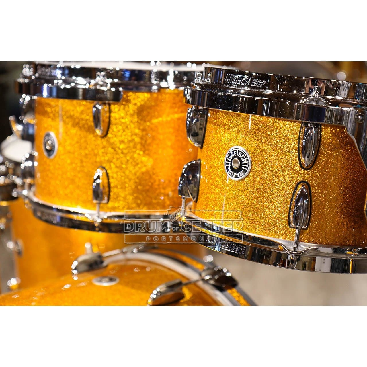 Gretsch Brooklyn 4pc Euro Drum Set Gold Sparkle