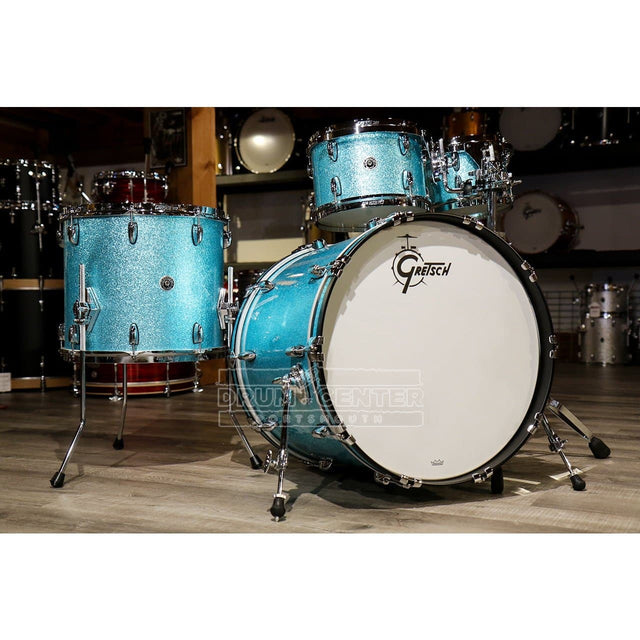 Gretsch Brooklyn 4pc Euro Drum Set Turquoise Sparkle