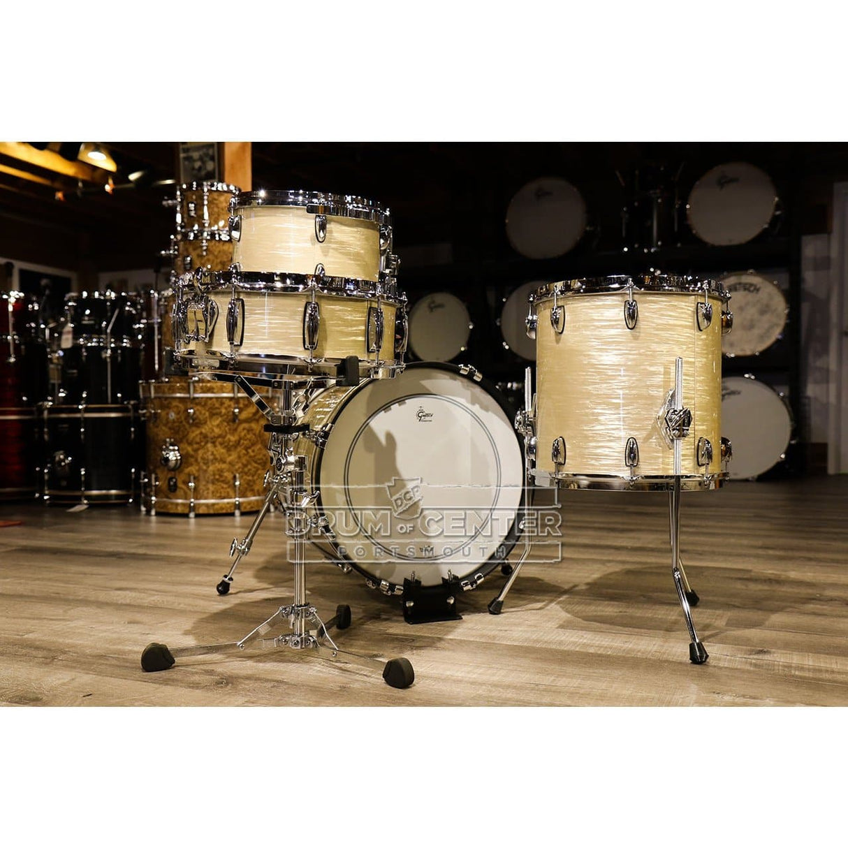 Gretsch Brooklyn 4pc Jazz Drum Set Creme Oyster