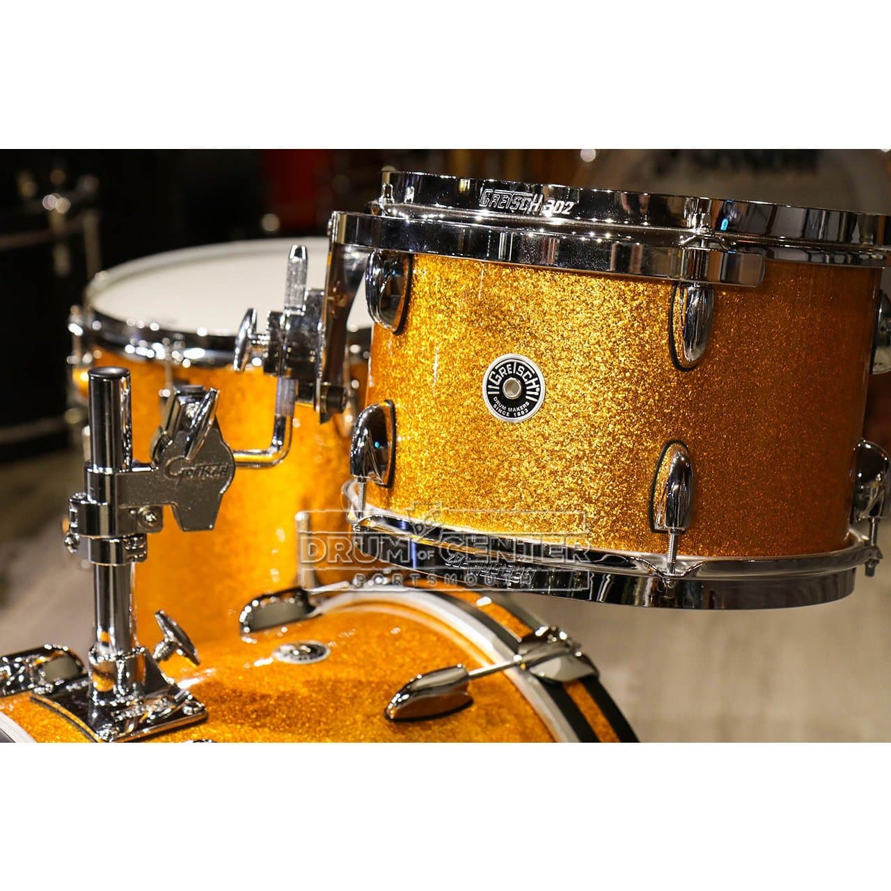 Gretsch Brooklyn 4pc Jazz Drum Set Gold Sparkle