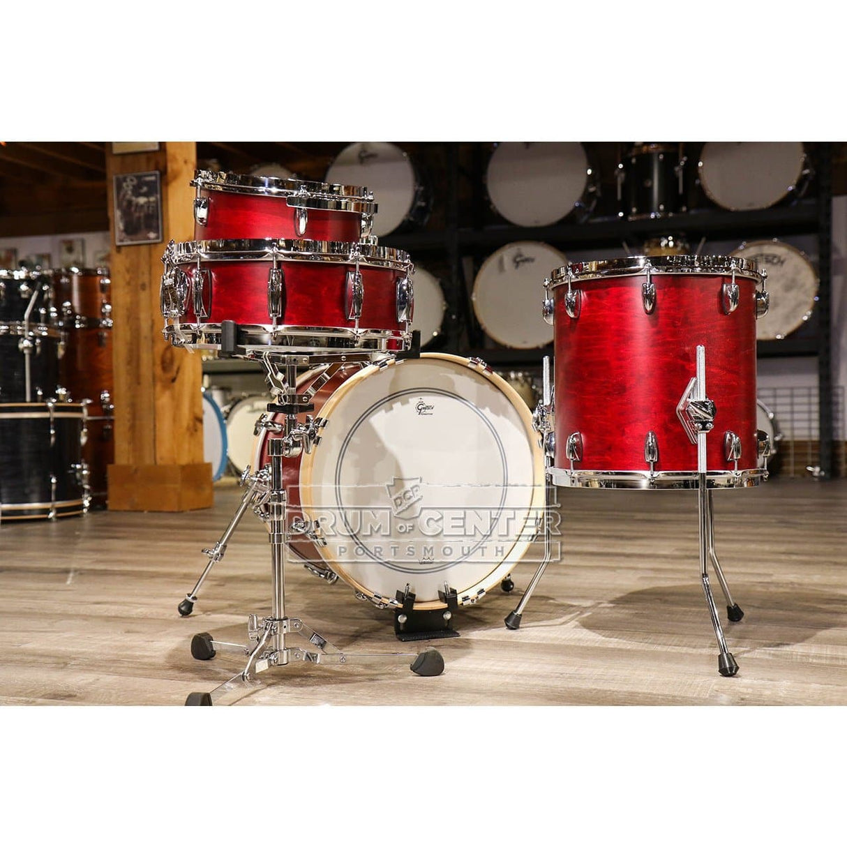 Gretsch Brooklyn 4pc Jazz Drum Set Satin Cherry Red