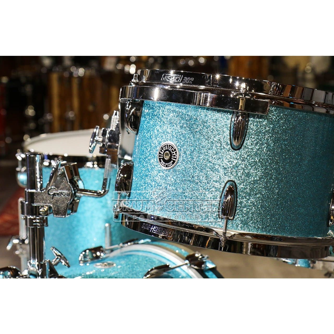 Gretsch Brooklyn 4pc Jazz Drum Set Turquoise Sparkle