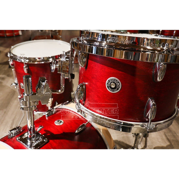 Gretsch Brooklyn 3pc Jazz Drum Set Satin Cherry Red w/ Tom Arm Drum