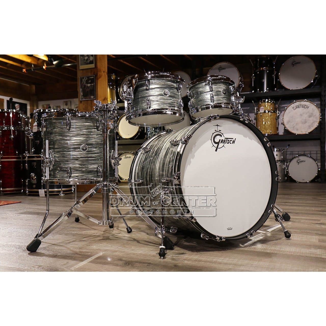 Gretsch Brooklyn 4pc Euro Drum Set Grey Oyster
