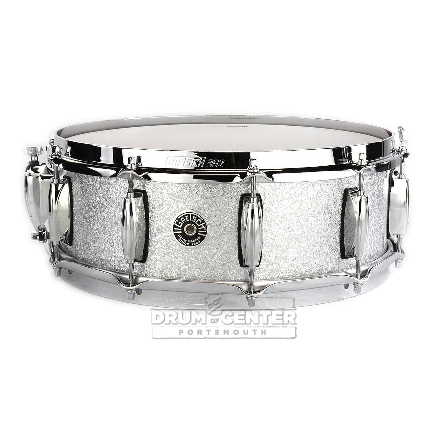 Gretsch Brooklyn Snare Drum 14x5 10-Lug Silver Sparkle