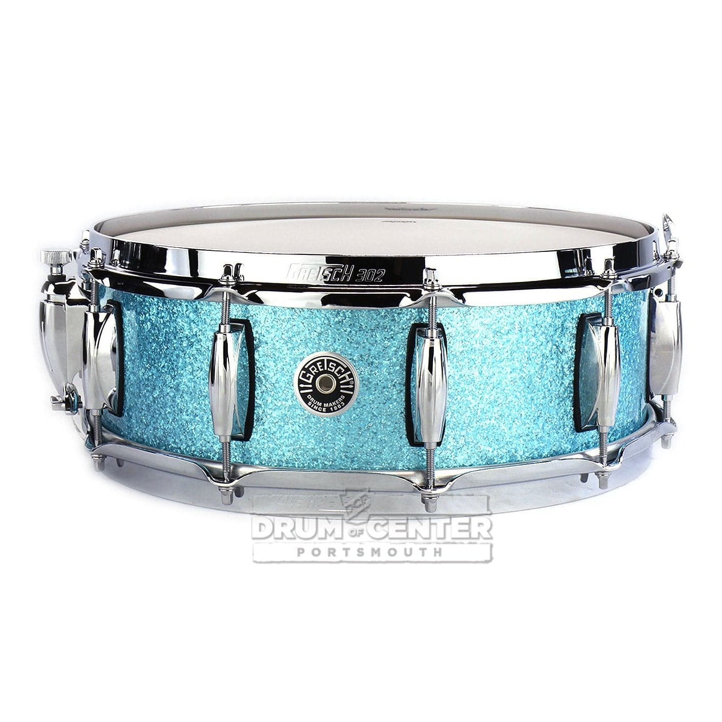 Gretsch Brooklyn Snare Drum 14x5 10-Lug Turquoise Sparkle