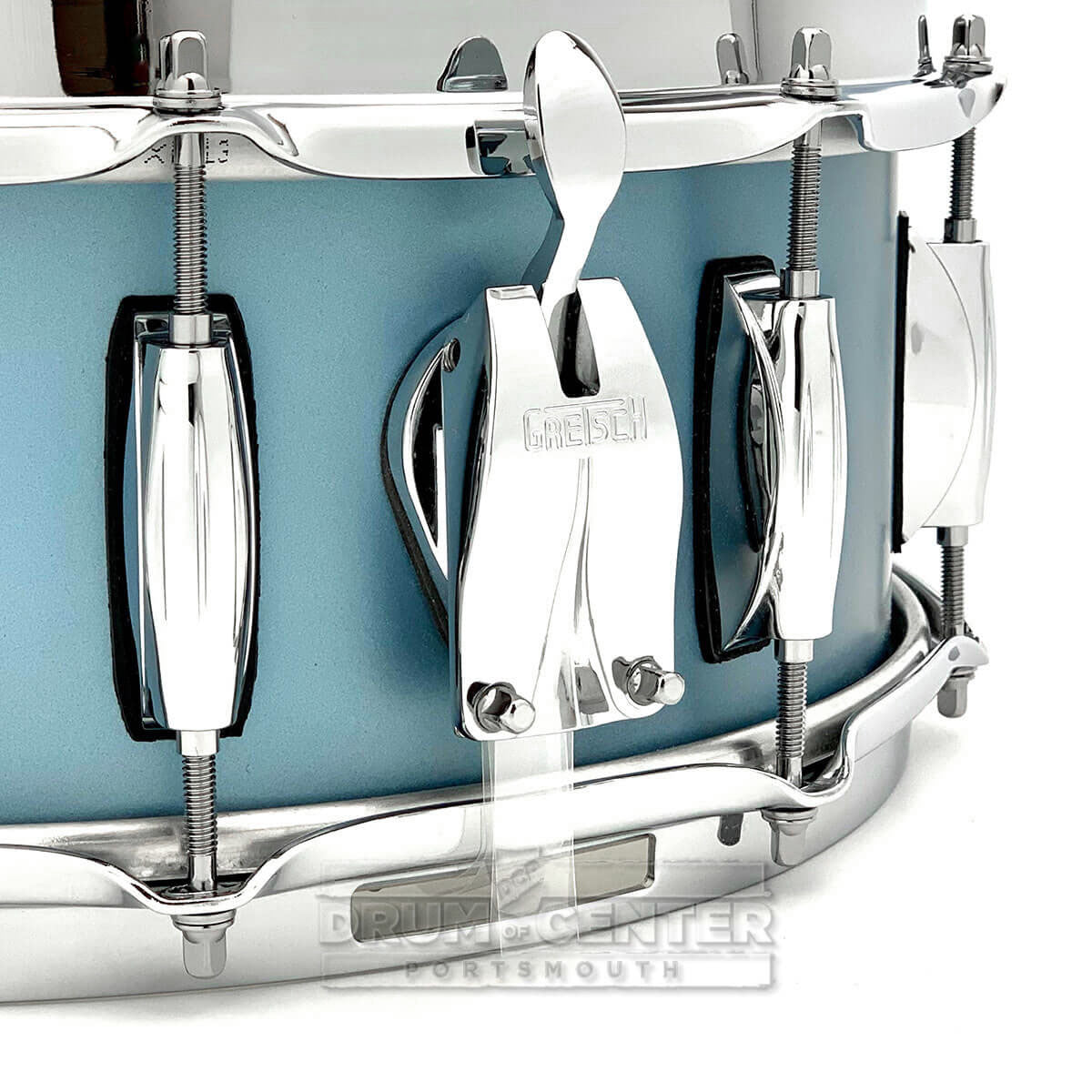 Gretsch Brooklyn Snare Drum 14x5.5 10-Lug Satin Ice Blue Metallic
