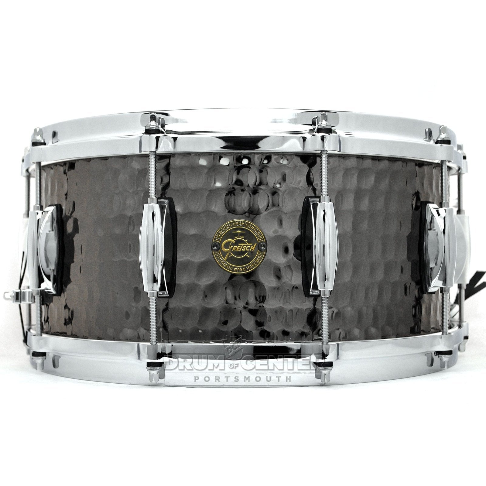 Gretsch S1-6514-BSH Full Range Hammered Black Steel Snare Drum 14x6.5