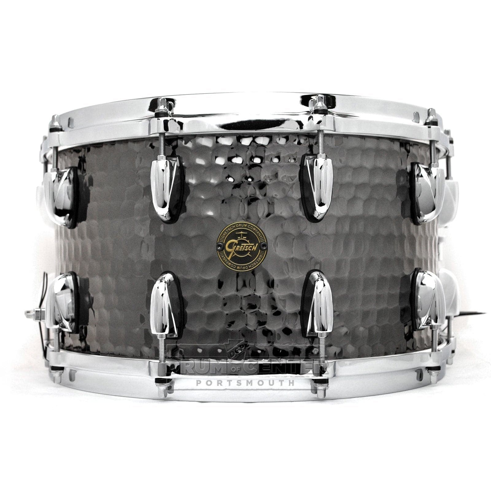 Gretsch Full Range Hammered Black Steel Snare Drum 14x8