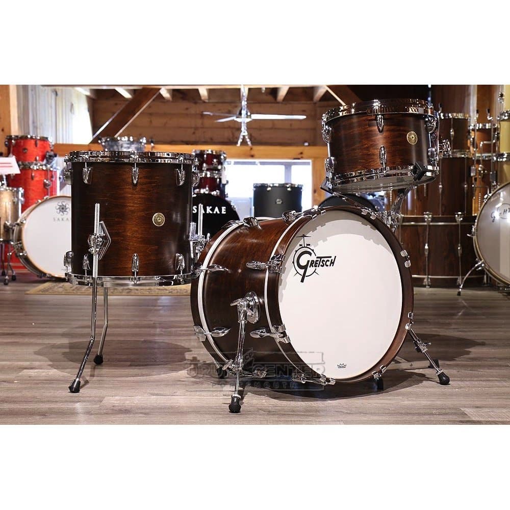 Gretsch USA Custom 3pc Jazz Drum Set Satin Antique Maple