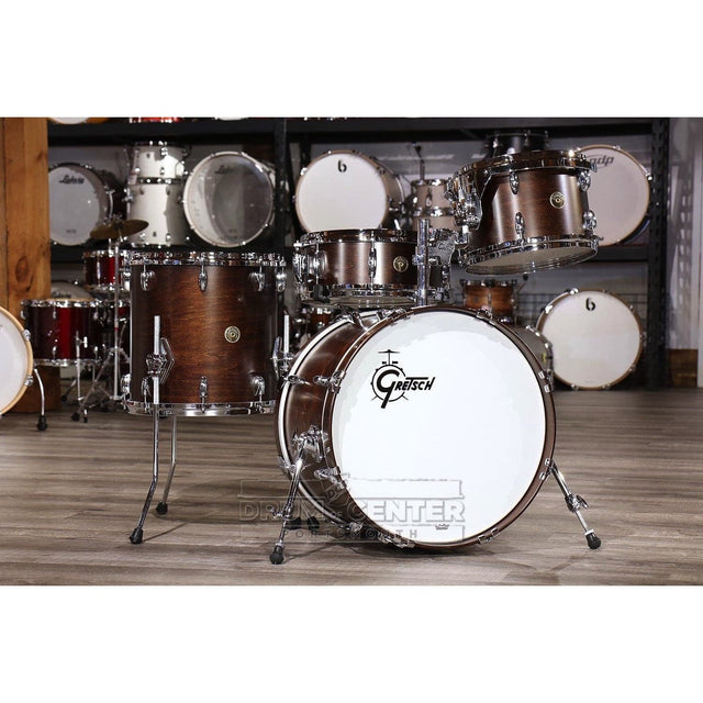 Gretsch USA Custom 4pc Drum Set 20/12/14/14 Satin Antique Maple w/Mount