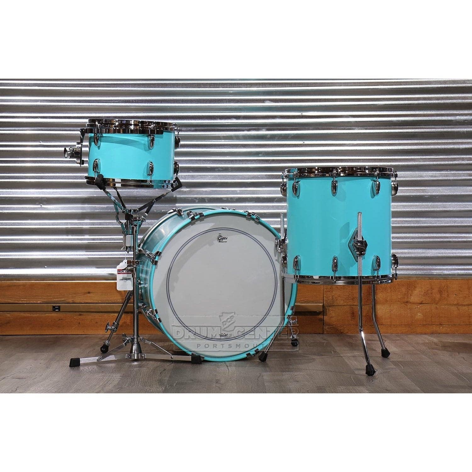 Gretsch USA Custom 3pc Drum Set Satin Seafoam Green